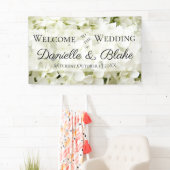 White Hydrangea Begrüßungsbanner Banner (Insitu)