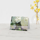 White Hydrangea Birthday wünscht Karte (Gelbe Blume)