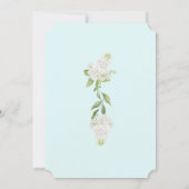 White Hydrangea Bloral Wedding Detail Einladung (Rückseite)