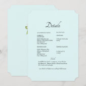 White Hydrangea Bloral Wedding Detail Einladung (Vorne/Hinten)