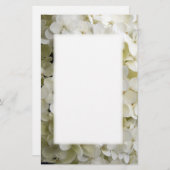 White Hydrangea Blossom Briefpapier (Vorne/Hinten)