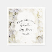White Hydrangea Blume Baby Brauen Dusche Serviette (Vorderseite)