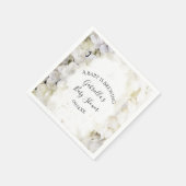 White Hydrangea Blume Baby Brauen Dusche Serviette (Ecke)