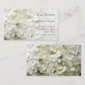 White Hydrangea Blume Florist Visitenkarte (Vorne/Hinten)
