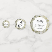 White Hydrangea Blume Hochzeit Konfetti (Vorderseiten)