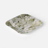 White Hydrangea Blume Hochzeit Pappteller (Gewinkelt)