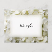 White Hydrangea-Blume Hochzeit RSVP-Reaktion Einladungspostkarte (Vorderseite)