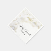 White Hydrangea Blume Wasserfarbe Hochzeit Napkins Serviette (Ecke)