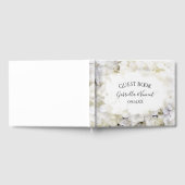 White Hydrangea Blume Wasserfarbenhochzeit Gästebuch (Voll)