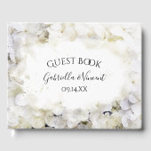 White Hydrangea Blume Wasserfarbenhochzeit Gästebuch (Vorderseite)