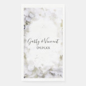White Hydrangea Blume Wasserfarbenhochzeit Serviette (Vorderseite)