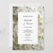 White Hydrangea Blume Wedding Einladung (Vorderseite)
