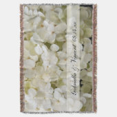 White Hydrangea Blume Wedding Keepake Decke (Vorderseite Vertikal)