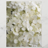 White Hydrangea Blume Wedding Menu (Rückseite)
