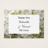 White Hydrangea Blume Wedding Vielen Dank für Ihre (Vorderseite)