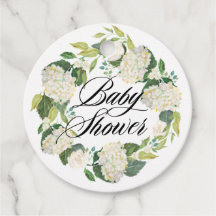 White Hydrangea Blume Wreath Baby Dusche