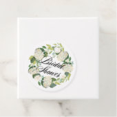 White Hydrangea Blume Wreath Brautparty Geschenkanhänger (Beispiel)