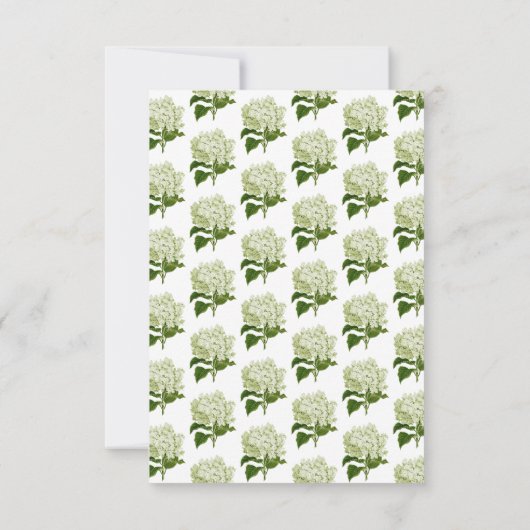 White Hydrangea Bridal Invitation Registry Insert Einladung (Rückseite)