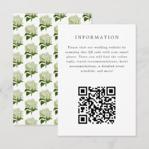 White Hydrangea Einladungskarte für Hochzeiten Einladung