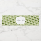 White Hydrangea Elegantes Brautparty Wasserflaschenetikett (Einzelnes Label)