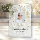 White Hydrangea Floral Beerdigung Service geklappt Programm