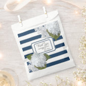 White Hydrangea Floral Garden Navy Blue Vielen Dan Geschenktütchen (Ausgeschnitten)