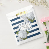 White Hydrangea Floral Garden Navy Blue Vielen Dan Geschenktütchen (Versiegelt)