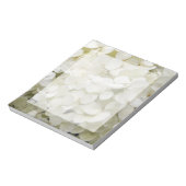 White Hydrangea Floral Notizblock (Rotiert)