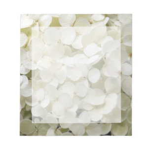 White Hydrangea Floral Notizblock