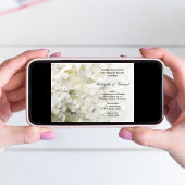 White Hydrangea Floral Post Wedding Brunch Einladung