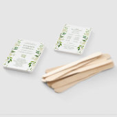 White Hydrangea Floral Watercolor Hochzeitsprogram Fächer (Non-assembled)