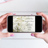 White Hydrangea Floral Wedding Probe Dinner Einladung