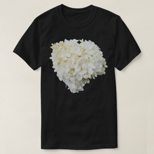 White Hydrangea Foto Cutout T-Shirt (Design vorne)