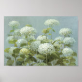 White Hydrangea Garden Poster (Vorne)