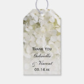 White Hydrangea Gastgeschenk Hochzeit Tags Geschenkanhänger (Vorderseite)