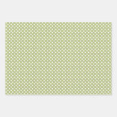 White Hydrangea Gingham und Polka Dot Pattern Geschenkpapier Set (Vorderseite 3)