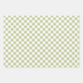 White Hydrangea Gingham und Polka Dot Pattern Geschenkpapier Set (Vorderseite 2)