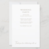 White Hydrangea Gold Text Wedding Program (Rückseite)