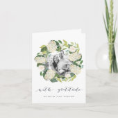 White Hydrangea | Hochzeitsszenario Foto Vielen Da Dankeskarte (Vorderseite)