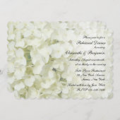White Hydrangea Probe Dinner Einladung (Vorne/Hinten)