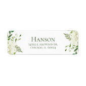 White Hydrangea Rücksendeadresse (Vorne)