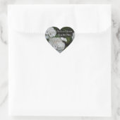 White Hydrangea Save the Date Herz-Aufkleber (Tasche)