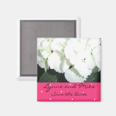 White Hydrangea Save the Date Magnet (Vorderseite/Rückseite)