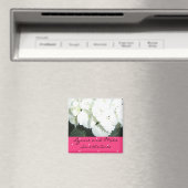 White Hydrangea Save the Date Magnet (In Situ (Geschirrspüler))