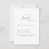 White Hydrangea Seafoam Wedding RSVP Karte (Vorderseite)