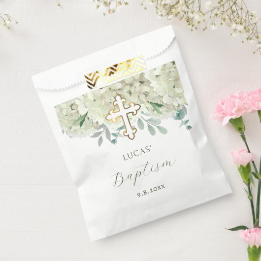 White Hydrangea Taufe Geschenktütchen (Versiegelt)
