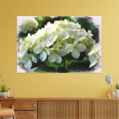 *~* White Hydrangea TV2 Art Stretched Canvas Print Leinwanddruck (Insitu (Wohnzimmer))