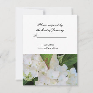 White Hydrangea-UAWG-Antwortkarte RSVP Karte