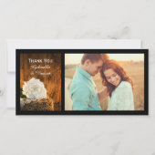 White Hydrangea und Barn Wood Wedding Vielen Dank Dankeskarte (Vorderseite)