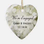 White Hydrangea Verlobung Keramikornament (Rechts)